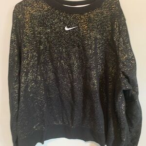 Nike Black Sweatshirt with Gold Accents